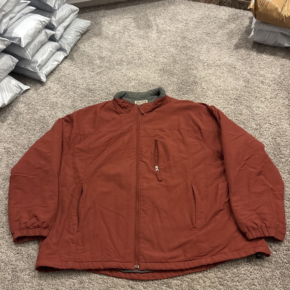 Duluth Trading Grab Fleece-Lined Full Zip Up Jacket Mens 4XL Outdoor Coat Red